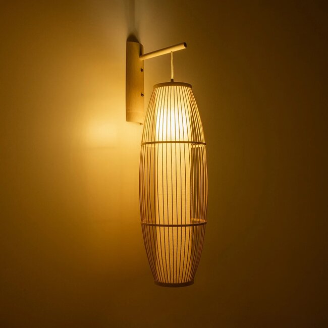 TULUM 01974 Boho Φωτιστικό Τοίχου - Απλίκα με Ντουί 1 x E27 AC 220-240V IP20 - Μπεζ - Μ28 x Π34 x Υ102cm - 2