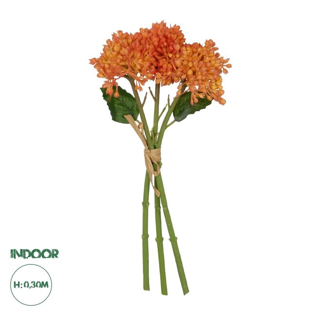 Artificial Garden ORANGE HYACINTH BOUQUET 21357 Τεχνητό Διακοσμητικό Μπουκέτο Πορτοκαλί Υάκυνθος Y30cm