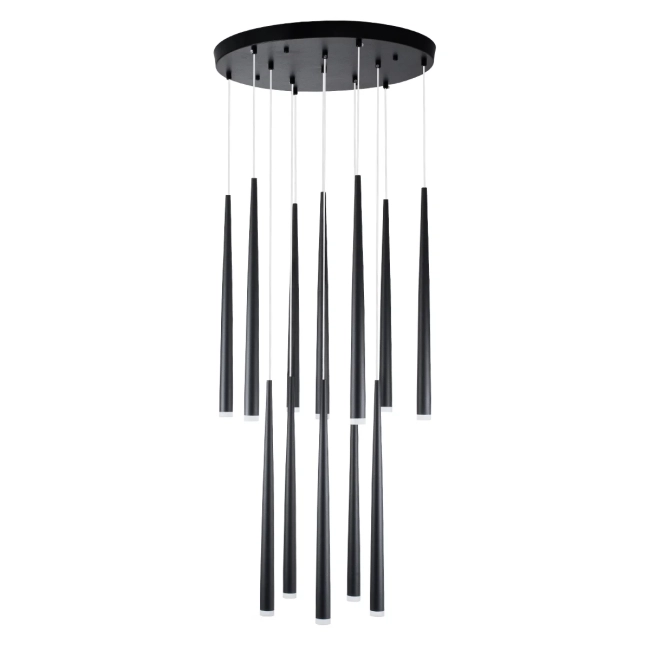  TEARS 61313 Μοντέρνο Κρεμαστό Φωτιστικό Οροφής LED 36W 3960lm 180° AC 220-240V IP20 Ρυθμιζόμενο Λευκό CCT με Χειριστήριο από 2700K έως 6000K Dimmable - Lumileds SMD Chip - Μαύρο - Μ60 x Π60 x Υ51.5cm - 3 Χρόνια Εγγύηση - 6
