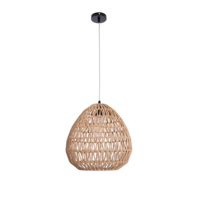  JENSON 00911 Boho Κρεμαστό Φωτιστικό Οροφής με Ντουί 1 x E27 AC 220-240V IP20 - Μπεζ - Μ35 x Π35 x Υ35cm - 3