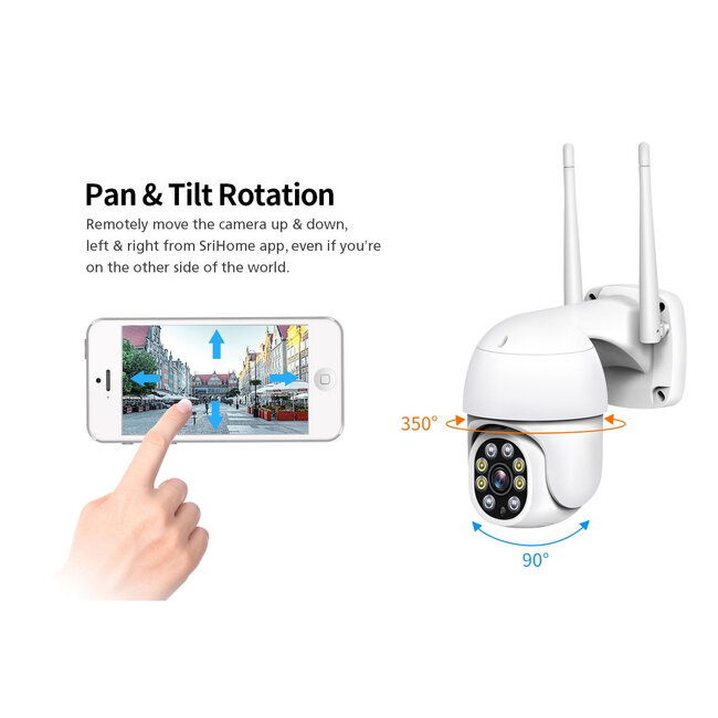 86040 Ασύρματο Καταγραφικό με 8 x Camera 2MP 1080P WiFi  360° Μοιρών - Αδιάβροχο IP66 - Νυχτερινή Όραση με LED IR - Διπλή Κατέυθυνση Ομιλίας - Ανιχνευτή Κίνησης - Νυχτερινή Λήψη - Λευκό - 16