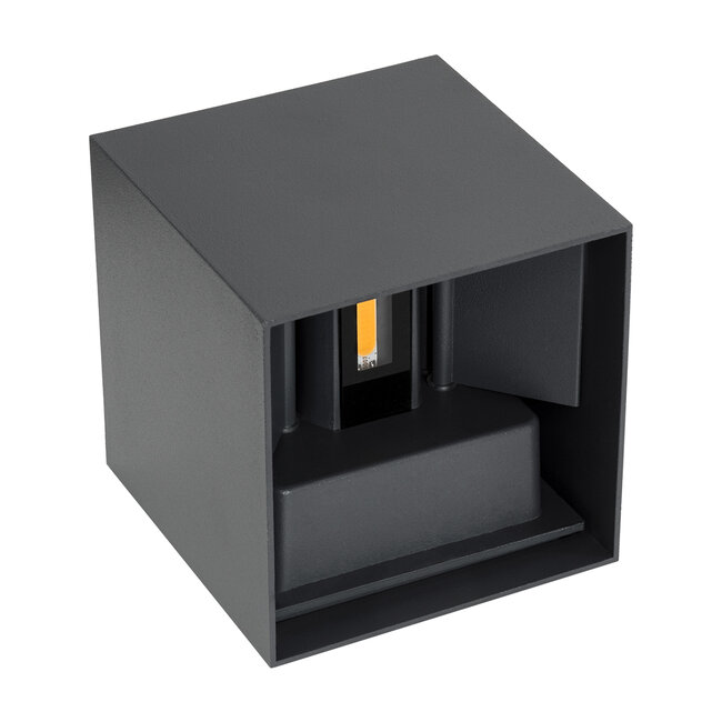 AXIS-S 60561 Φωτιστικό Τοίχου - Απλίκα Αρχιτεκτονικού Φωτισμού Εξωτερικού Χώρου Up & Down LED 10W 1150lm 10 έως 60° AC 220-240V Αδιάβροχο IP65 Μ10 x Π10 x Υ10cm - Θερμό Λευκό 2700K - Γκρι Ανθρακί - 8