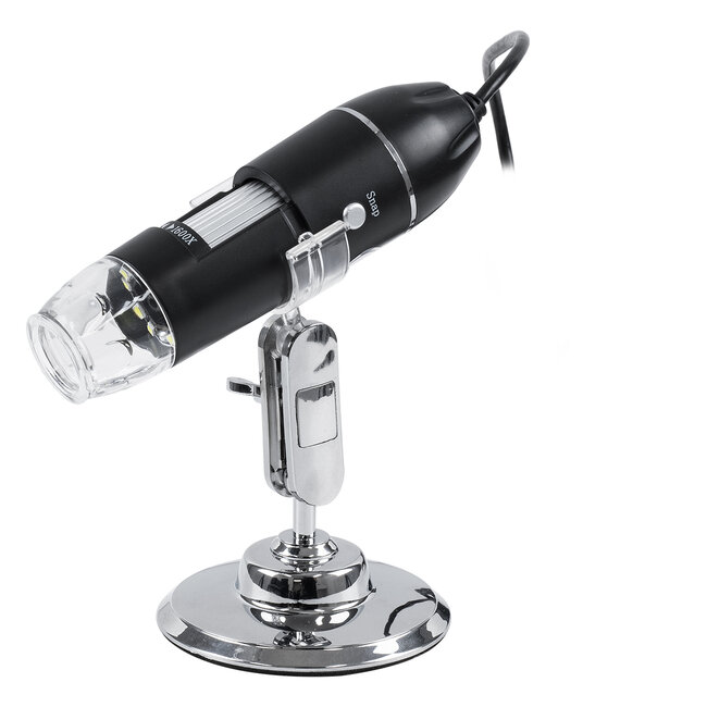 79995 Digital Electron Microscope With 8 LED - Ψηφιακό Ηλεκτρονικό Μικροσκόπιο με 8 LED USB & Type-C Adapter DC 5v x1600 Zoom Mode - Video Camera 2MP 1600x1200 Φ3.5 x Υ12cm - 4