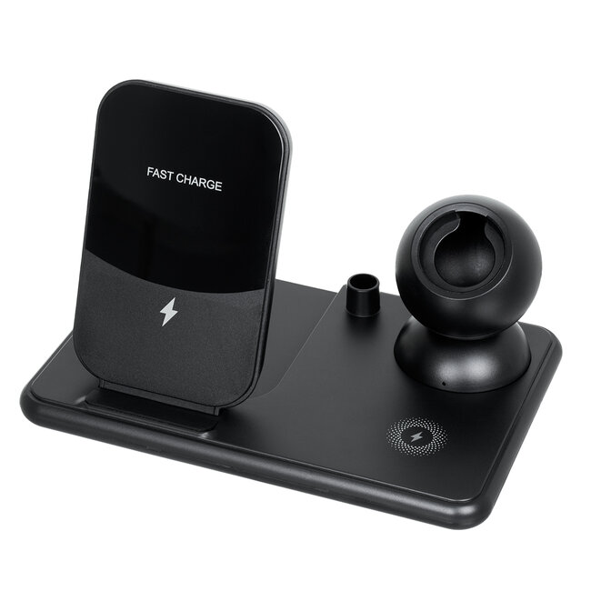 79699 Επιτραπέζια Σταθερή Βάση Ασύρματης Φόρτισης Fast Charging για Κινητά - Earphones - Smart Watches - Pencil 4 Καναλιών - 1 Channel 15W Max (Phone) - 2 Channel 3W (Airpod) - 3 Channel 2W (Watch) - 4 Channel 2W (Pencil) - 2