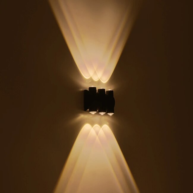 ARC 60680 Μοντέρνο Φωτιστικό Τοίχου - Απλίκα LED 12W 1500lm 30° AC 220-240V Αδιάβροχο IP65 Θερμό Λευκό 2700K - CREE XPE Chip & TÜV SÜD Driver - Μαύρο Ματ - Μ14 x Π4.8 x Υ11.5cm - 5 Χρόνια Εγγύηση - 9