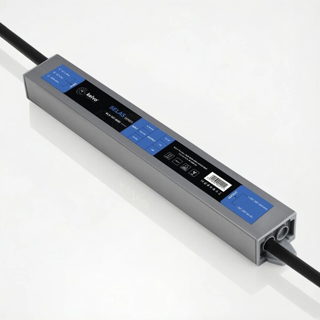 kelvo® SELAS KLV-107-0030 Τροφοδοτικό/Μετασχηματιστής Class II SELV 36W 1.5A AC 220-240V σε DC 24V Αδιάβροχο IP67 - Γκρι Ανθρακί Ματ - Μ22 x Π3 x Υ2cm - 5 Χρόνια Εγγύηση - 2