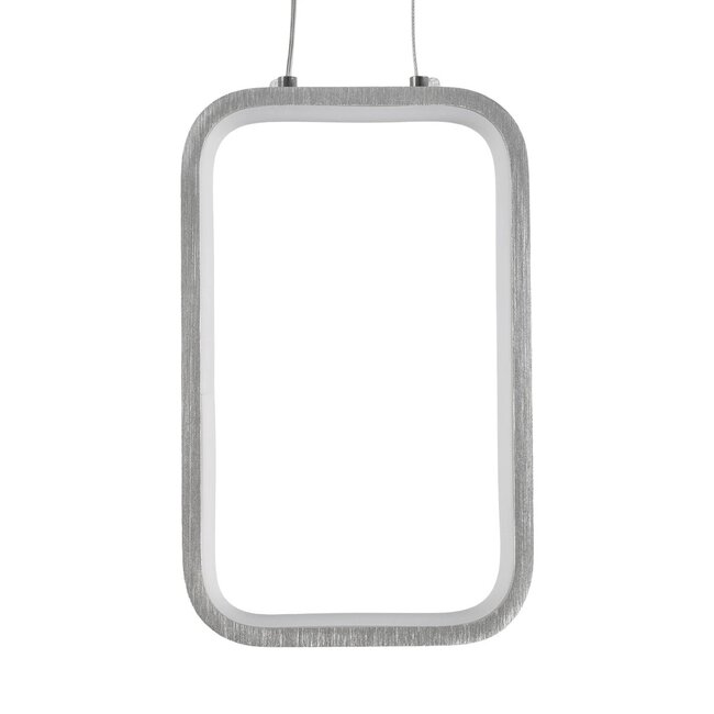 DEROBA 61300 Μοντέρνο Κρεμαστό Φωτιστικό Οροφής LED 12W 1320lm 360° AC 220-240V IP20 Ρυθμιζόμενο Λευκό CCT με On/Off 2700K/4500K/6000K - Lumileds SMD Chip - Νίκελ Βούρτσας - Μ16 x Π1.6 x Υ25.5cm - 3 Χρόνια Εγγύηση - 4