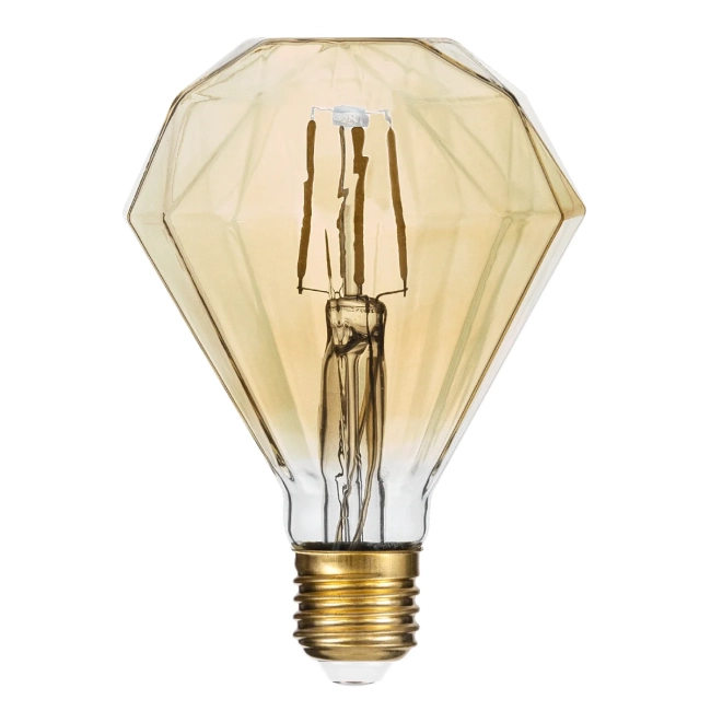 DIAMOND 99161 Λάμπα E27 D90 LED 4W 350lm 360° AC 220-240V IP20 Ultra Θερμό Λευκό 2200K Dimmable - Long Filament Chip - Μελί - Μ9 x Π9 x Υ13.4cm - 3 Χρόνια Εγγύηση DIAMOND 99161 Λάμπα E27 D90 LED 4W 350lm 360° AC 220-240V IP20 Ultra Θερμό Λευκό 2200K Dimmable - Long Filament Chip - Μελί - Μ9 x Π9 x Υ13.4cm - 3 Χρόνια Εγγύηση
