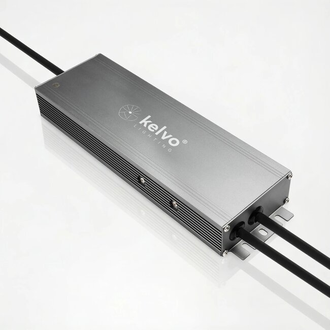 kelvo® SELAS KLV-107-0026 Τροφοδοτικό/Μετασχηματιστής Class I PELV 250W 20.8A AC 220-240V σε DC 12V Αδιάβροχο IP67 - Γκρι Ανθρακί Ματ - Μ25 x Π7.2 x Υ3.2cm - 5 Χρόνια Εγγύηση