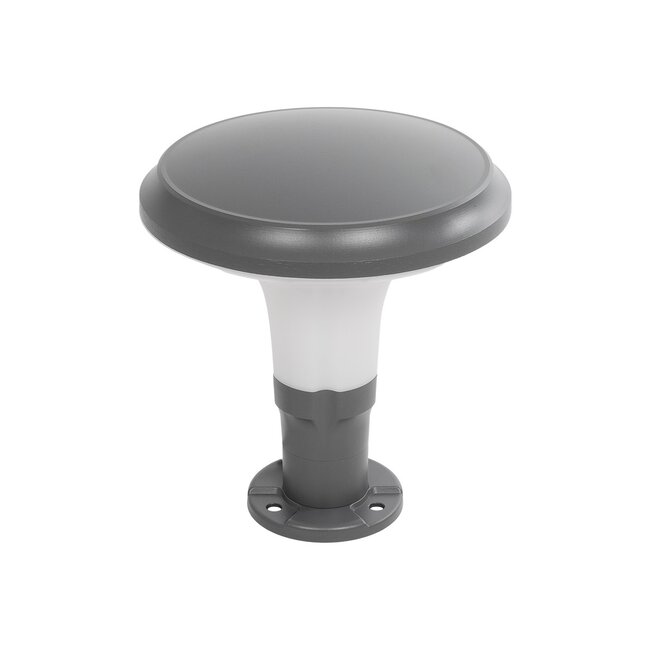 WHISPER 90553 Φωτιστικό Κολωνάκι Κήπου με Ντουί 1 x E27 AC 220-240V Αδιάβροχο IP65 - Γκρι Ανθρακί - Μ27 x Π27 x Υ29cm - 2