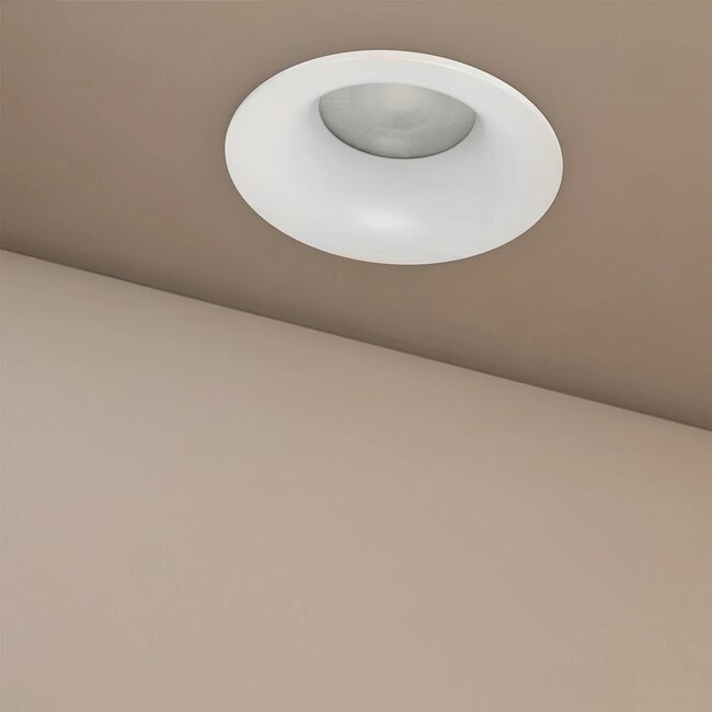 kelvo® LAMDA KLV-101-0045 Χωνευτό Φωτιστικό Downlight Σποτ Μπάνιου για Λάμπα MR16 με Ντουί GU10 AC 220-240V Αδιάβροχο IP65 - Λευκό Ματ - Μ8.5 x Π8.5 x Υ3.5cm / Q7.5cm