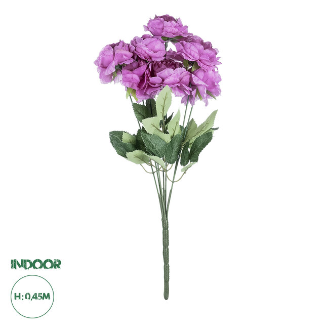 Artificial Garden  PURPLE PEONY FLOWER BRANCH 21080 Τεχνητό Διακοσμητικό Μπουκέτο Μώβ Παιώνιας Y45cm