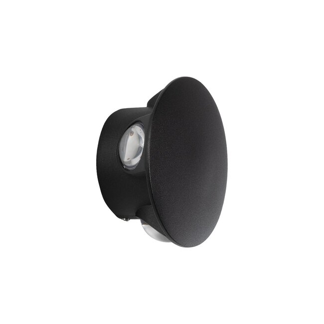 SOL 60689 Μοντέρνο Φωτιστικό Τοίχου - Απλίκα LED 8W 1000lm 30° AC 220-240V Αδιάβροχο IP65 Θερμό Λευκό 2700K - CREE XPE Chip & TÜV SÜD Driver - Μαύρο Ματ - Μ10 x Π5 x Υ10cm - 5 Χρόνια Εγγύηση