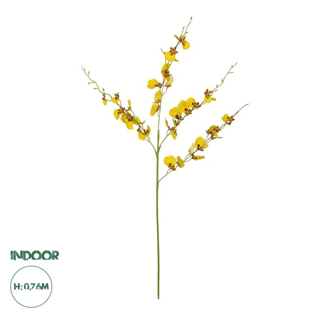 Artificial Garden YELLOW SPRING ORCHIDIUM BRANCH 21415 Τεχνητό Διακοσμητικό Κλαδί Κίτρινη Ορχιδέα Y76cm
