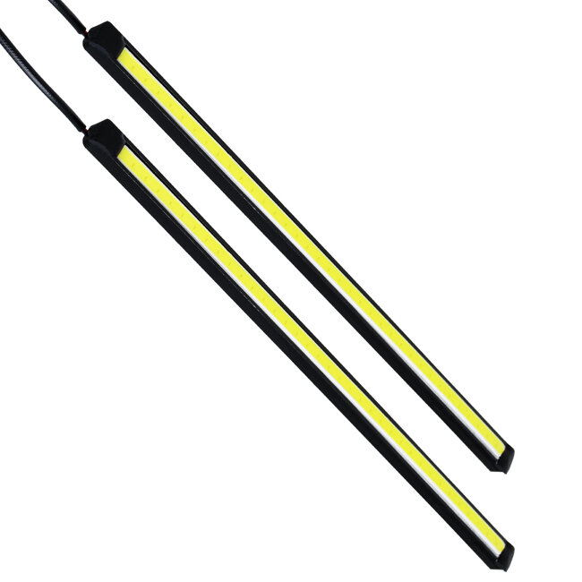 81721 Σετ 2 Μπάρες Αλουμινίου DRL LED CREE COB 6W 600lm 120° DC 12V Αδιάβροχες IP65 Ψυχρό Λευκό 6000K