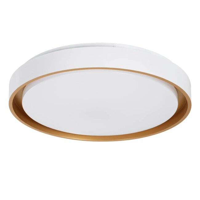 kelvo® BARCHETTA KLV-101-0267 Κρεμαστό Φωτιστικό Οροφής LED 72W 7200lm 120° AC 220-240V IP20 Ρυθμιζόμενο Λευκό CCT με Χειριστήριο από 2700K έως 6000K Dimmable - Lumileds SMD Chip - Λευκό & Σαμπανιζέ Χρυσό Ματ - Μ48 x Π48 x Υ8.2cm - 3 Χρόνια Εγγύηση - 8