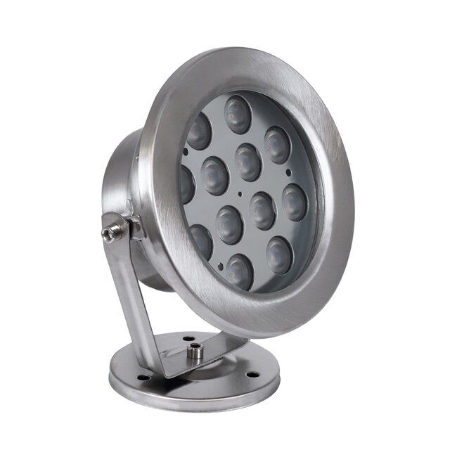 UNDERWATER-DENIS 90430 Υποβρύχιο Επιφανειακό Φωτιστικό Σποτ Ειδικό για Σιντριβάνια - Πισίνες - Τζακούζι LED 12W 1200lm 30° DC 24V Αδιάβροχο IP68 Μ14.5 x Π7 x Υ17cm Ψυχρό Λευκό 6000K - Ανοξείδωτο Ατσάλι SS304 - 3 Years Warranty