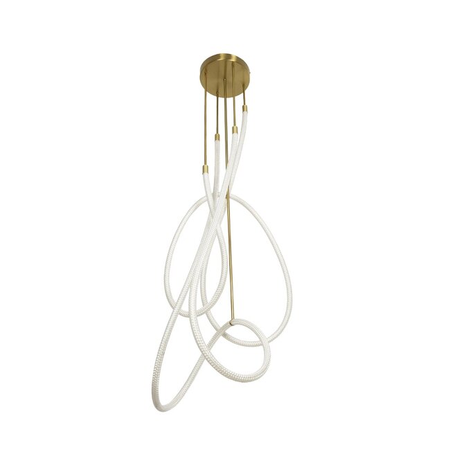 kelvo® GLOW KLV-101-0154 Φωτιστικό Οροφής LED 85W 8500lm 360° AC 220-240V IP20 Ρυθμιζόμενο Λευκό CCT με Χειριστήριο από 2700K έως 6000K Dimmable - Lumileds SMD Chip - Χρυσό Πλατίνα - Μ100 x Π100 x Υ140cm - 3 Χρόνια Εγγύηση - 5