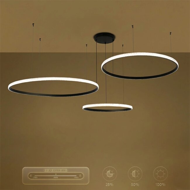 kelvo® DIAMOND KLV-101-0245 Κρεμαστό Φωτιστικό Οροφής LED 150W 15000lm 180° AC 220-240V IP20 Ρυθμιζόμενο Λευκό CCT με Χειριστήριο από 2700K έως 6000K Dimmable - Lumileds SMD Chip - Μαύρο Ματ - Μ170 x Π170 x Υ60cm - 3 Χρόνια Εγγύηση - 11