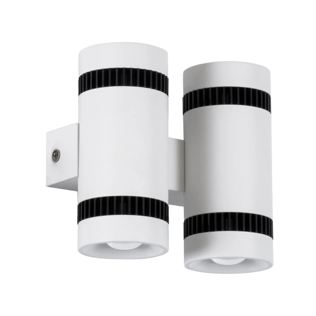  CANNONAL 60578 Μοντέρνο Φωτιστικό Τοίχου - Απλίκα LED 20W 2300lm 30° AC 220-240V IP20 Θερμό Λευκό 2700K - Bridgelux COB Chip & TÜV SÜD Driver - Μαύρο Ματ & Λευκό Ματ - Μ12 x Π6.5 x Υ11cm - 3 Χρόνια Εγγύηση