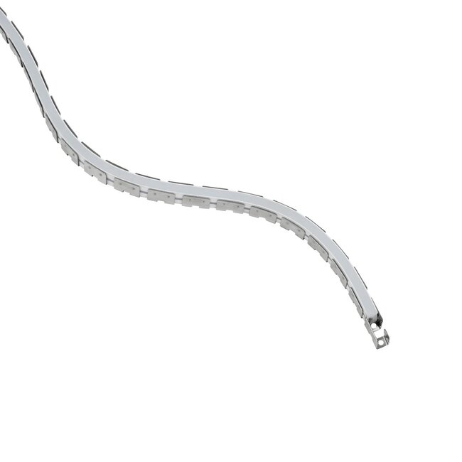 kelvo® NEONPRO KLV-101-0069 Εύκαμπτη Βάση Στήριξης για Neon Flex LED Αδιάβροχο IP65 - Νίκελ Χρώμιο - Μ1000 x Π0.7 x Υ1.2cm - Ρολό 10 Μέτρων - 4