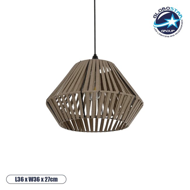 NUI 205-0067 Boho Κρεμαστό Φωτιστικό Οροφής με Ντουί 1 x E27 AC 220-240V IP20 - Μπεζ - M36 x Π36 x Υ27cm NUI 205-0067 Boho Κρεμαστό Φωτιστικό Οροφής με Ντουί 1 x E27 AC 220-240V IP20 - Μπεζ - M36 x Π36 x Υ27cm