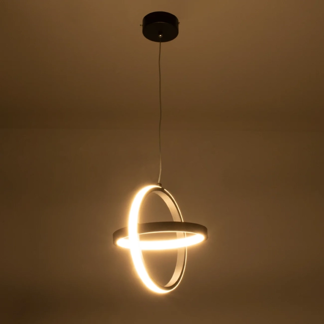 ALICE 61055 Μοντέρνο Κρεμαστό Φωτιστικό Οροφής LED 20W 2400lm 300° AC 220-240V IP20 Ρυθμιζόμενο Λευκό CCT με On/Off 2700K/4500K/6000K - Lumileds SMD Chip - Μαύρο Ματ - Μ25 x Π22 x Υ25cm - 3 Χρόνια Εγγύηση - 8