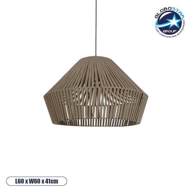 NUI 205-0068 Boho Κρεμαστό Φωτιστικό Οροφής με Ντουί 1 x E27 AC 220-240V IP20 - Μπεζ - M60 x Π60 x Υ41cm NUI 205-0068 Boho Κρεμαστό Φωτιστικό Οροφής με Ντουί 1 x E27 AC 220-240V IP20 - Μπεζ - M60 x Π60 x Υ41cm