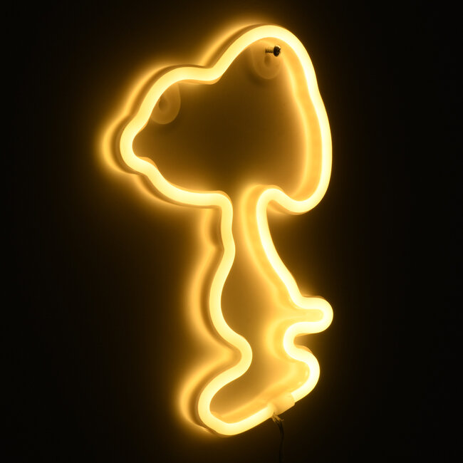 78578 Φωτιστικό Ταμπέλα Φωτεινή Επιγραφή NEON LED Σήμανσης SNOOPY 5W με Καλώδιο Τροφοδοσίας USB - Μπαταρίας 3xAAA (Δεν Περιλαμβάνονται) - Θερμό Λευκό 2700K - 6