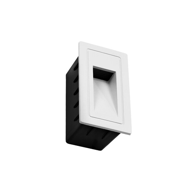kelvo® STEPART KLV-101-0091 Μοντέρνο Χωνευτό Φωτιστικό Σκαλοπατιού - Διαδρόμου LED 3W 375lm 45° AC 220-240V Αδιάβροχο IP65 Θερμό Λευκό 2700K - Lumileds SMD Chip & TÜV SÜD Driver - Λευκό Ματ - Μ6 x Π5.5 x Υ10cm / Q5 x 9.61cm - 5 Χρόνια Εγγύηση - 8