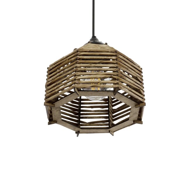 JUTTO 205-0040 Boho Κρεμαστό Φωτιστικό Οροφής με Ντουί 1 x E27 AC 220-240V IP20 - Μπεζ - M20 x Π20 x Υ18cm - 6