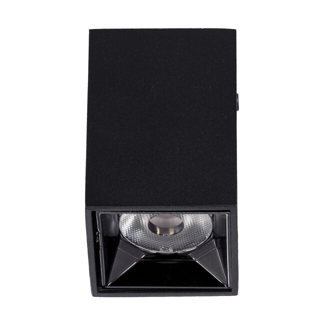 LUMINAR SUPERIOR 60320 Επιφανειακό LED Spot Downlight TrimLess 3W 420lm 36° AC 220-240V IP20 Μ4.2 x Π4.2 x Υ6.6cm - Μαύρο με Κάτοπτρο Χρωμίου - Φυσικό Λευκό 4500K - Bridgelux High Lumen Chip Gen2 - TÜV Certified Driver - 5 Years Warranty - 4