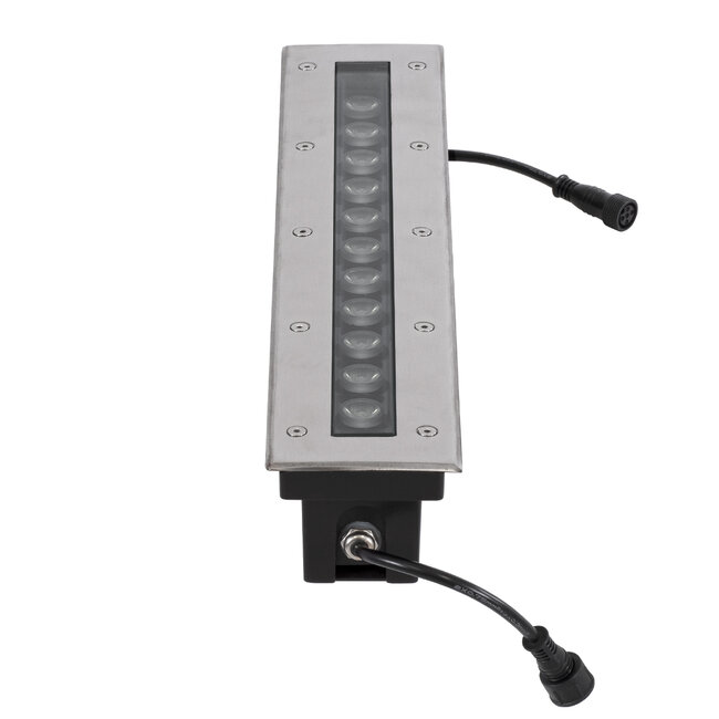 UNDERGROUND-REMVI 90193 Χωνευτή Μπάρα Φωτισμού Wall Washer LED 12W 1020lm 10° DC 24V Αδιάβροχο IP68 RGBW Dimmable DMX512 - Ανοξείδωτο Ατσάλι 304 - Μ50 x Π9 x Υ7.2cm / Q48.5 x 7.5cm - 3 Χρόνια Εγγύηση
