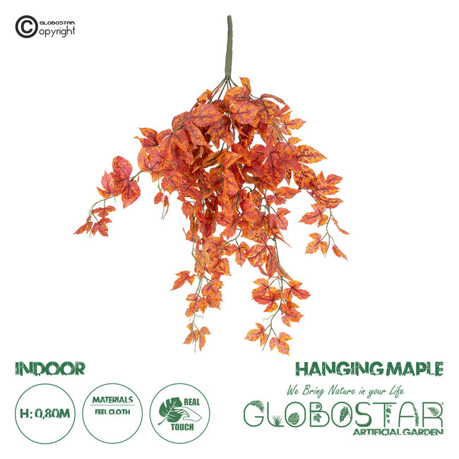 Artificial Garden MAPLE HANGING BRANCH 20243 Τεχνητό Διακοσμητικό Κρεμαστό Φυτό Σφένδαμος Υ80cm