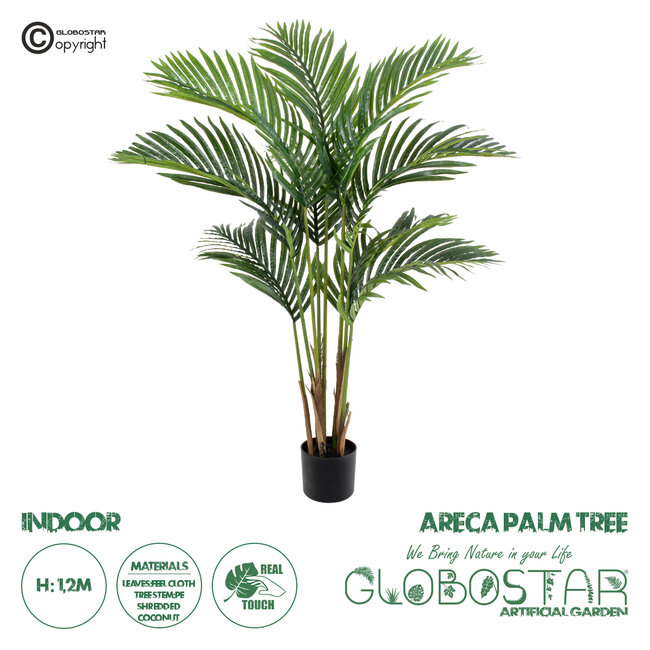 Artificial Garden ARECA PALM TREE 20418 Τεχνητό Διακοσμητικό Φυτό Φοινικόδεντρο Αρέκα Υ120cm