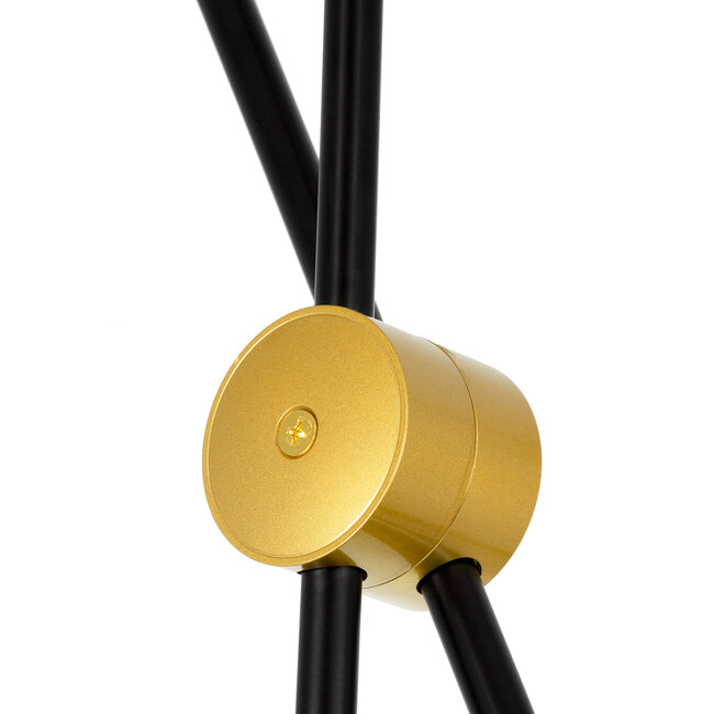 JOLIET 00780 Μοντέρνο Φωτιστικό Οροφής Πολύφωτο 6 x G9 AC 230V Μαύρο - Χρυσό Μεταλλικό Πλέγμα Φ93 x Υ87cm - 9