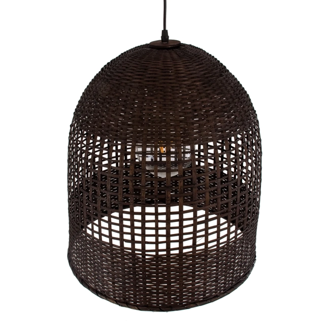 BORA-BORA 01736 Boho Κρεμαστό Φωτιστικό Οροφής με Ντουί 1 x E27 AC 220-240V IP20 - Καφέ - Μ42 x Π42 x Y44cm - 7