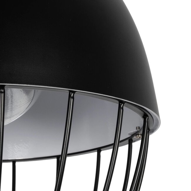 CANARIO 999-0111 Vintage Κρεμαστό Φωτιστικό Οροφής με Ντουί 1 x E27 AC 220-240V IP20 - Μαύρο - Μ28 x Π28 x Υ47cm - 8