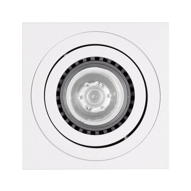 kelvo® AKIRA KLV-101-0029 Κινούμενο Φωτιστικό Downlight Σποτ για Λάμπα MR16 με Ντουί GU10 AC 220-240V IP20 - Λευκό Ματ - Μ8 x Π8 x Υ10cm - 5