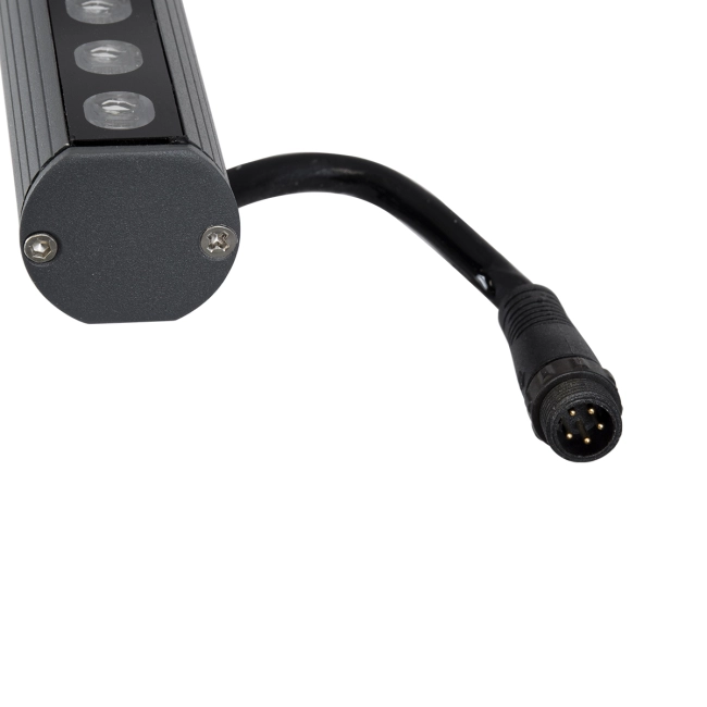 WASHERSTELLAR 90577 Μπάρα Φωτισμού Wall Washer LED 12W 1020lm 30° DC 24V Αδιάβροχο IP67 Πολύχρωμο RGBW Dimmable DMX512 - Bridgelux SMD Chip - Γκρι Ανθρακί - Μ100 x Π3.2 x Υ3cm - 3 Χρόνια Εγγύηση - 10