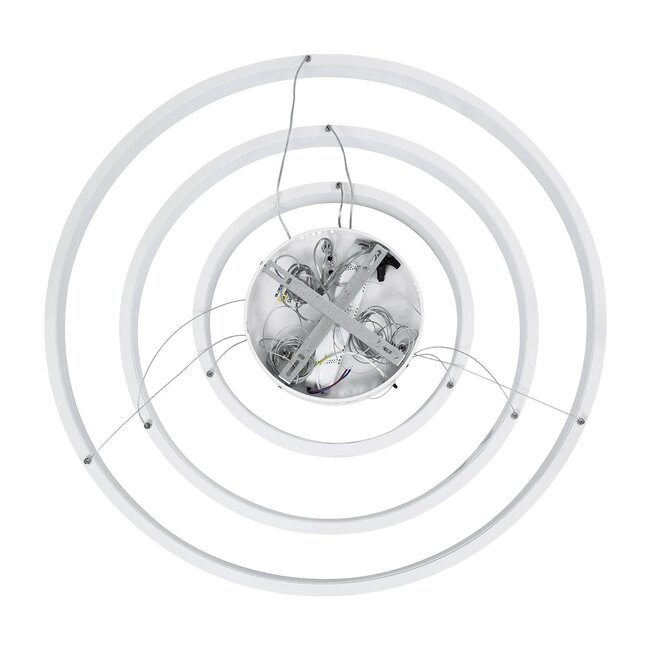 kelvo® NEMESIS KLV-101-0221 Κρεμαστό Φωτιστικό Οροφής LED 120W 12000lm 180° AC 220-240V IP20 Ρυθμιζόμενο Λευκό CCT με Χειριστήριο από 2700K έως 6000K Dimmable - Lumileds SMD Chip - Λευκό Ματ - Μ80 x Π80 x Υ80cm - 3 Χρόνια Εγγύηση - 10