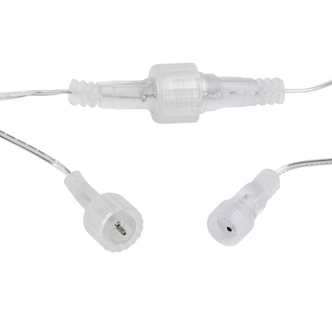 85831 Διακοσμητική Κουρτίνα 3 x 6 Μέτρα με Controller 8 Προγραμμάτων Εναλλαγών Φωτισμού - Επεκτεινόμενη 600 LED 16W AC 230V με Διάφανο Καλώδιο & Πρίζα Schuko Αδιάβροχη IP67 Ψυχρό Λευκό 6000K Μ3 x Υ6m - 5