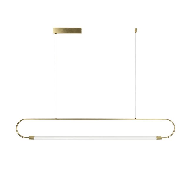 kelvo® GLOW KLV-101-0177 Κρεμαστό Φωτιστικό Οροφής LED 15W 1500lm 360° AC 220-240V IP20 Ρυθμιζόμενο Λευκό CCT με Χειριστήριο από 2700K έως 6000K Dimmable - Lumileds SMD Chip - Χρυσό Πλατίνα - Μ120 x Π3 x Υ17cm - 3 Χρόνια Εγγύηση - 6