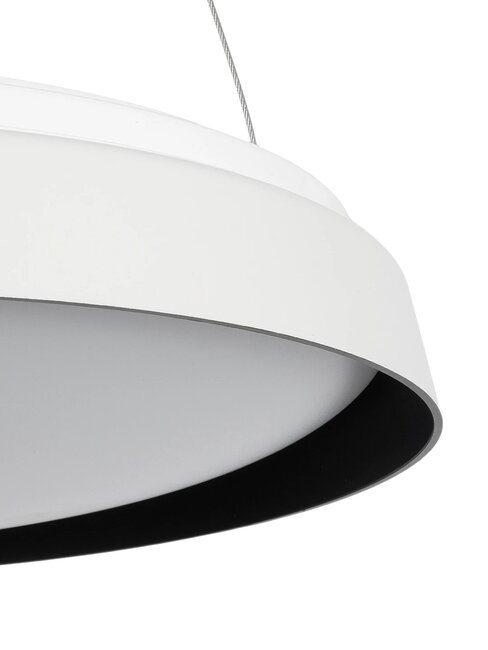 kelvo® VOLA KLV-101-0590 Κρεμαστό Φωτιστικό Οροφής LED 24W 2400lm 120° AC 220-240V IP20 Ρυθμιζόμενο Λευκό CCT με Διακόπτη στο Driver 2700K/4500K/6000K Triac Dimmable - Lumileds SMD Chip & ENEC/TÜV Driver - Μαύρο Ματ & Λευκό Ματ - Μ40 x Π40 x Υ7cm - 5 Χρόνια Εγγύηση - 5