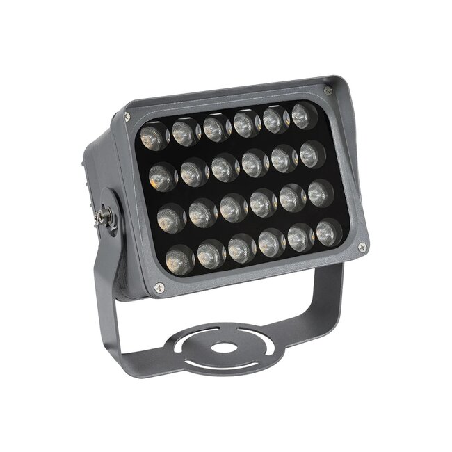 FLOOD-XENA 90128 Προβολέας Σποτ Wall Washer LED 24W 2640lm 10° AC 220-240V Αδιάβροχο IP65 Θερμό Λευκό 2700K - Γκρι Ανθρακί - Μ18 x Π13.5 x Υ18cm - 3 Χρόνια Εγγύηση