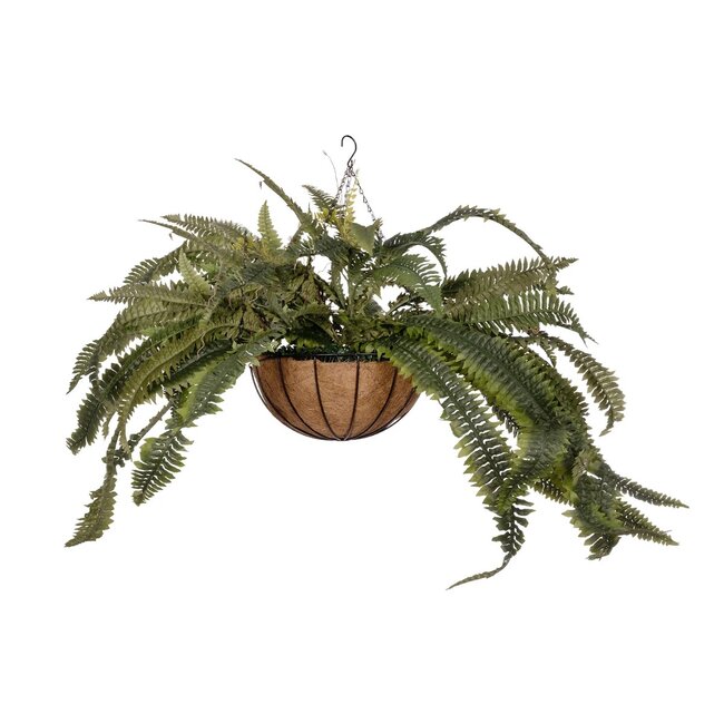 Artificial Garden FERN HANGING PLANT 20622 Τεχνητό Κρεμαστό Διακοσμητικό Φυτό Φτέρης Π90 x Μ90 x Y70cm