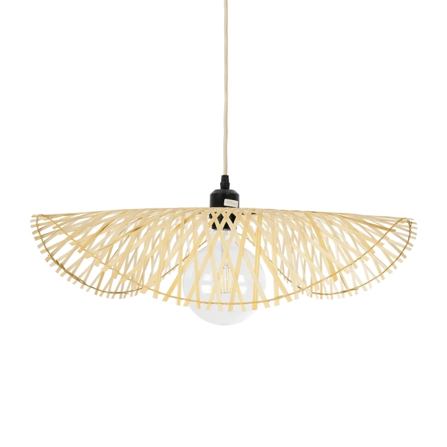  MELEMELE 01840 Boho Κρεμαστό Φωτιστικό Οροφής με Ντουί 1 x E27 AC 220-240V IP20 - Μπεζ - Μ50 x Π50 x Υ7cm - 5