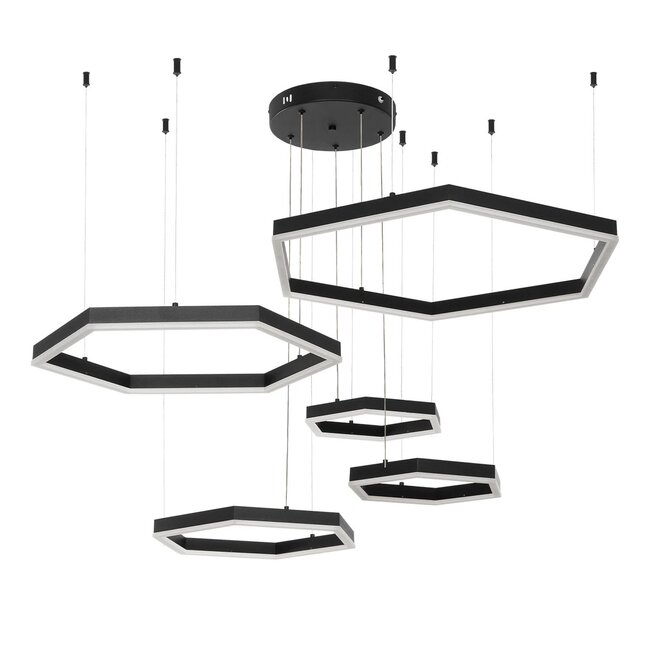 kelvo® LEXAGON KLV-101-0179 Κρεμαστό Φωτιστικό Οροφής LED 120W 12000lm 200° AC 220-240V IP20 Ρυθμιζόμενο Λευκό CCT με Χειριστήριο από 2700K έως 6000K Dimmable - Lumileds SMD Chip - Μαύρο Ματ - Μ110 x Π90 x Υ110cm - 3 Χρόνια Εγγύηση kelvo® LEXAGON KLV-101-0179 Κρεμαστό Φωτιστικό Οροφής LED 120W 12000lm 200° AC 220-240V IP20 Ρυθμιζόμενο Λευκό CCT με Χειριστήριο από 2700K έως 6000K Dimmable - Lumileds SMD Chip - Μαύρο Ματ - Μ110 x Π90 x Υ110cm - 3 Χρόνια Εγγύηση