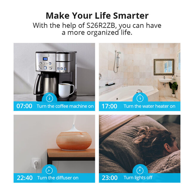 80054 SONOFF S26R2ZBTPF-DE - Zigbee Smart Plug Schuko EU - Smart Plug - 9