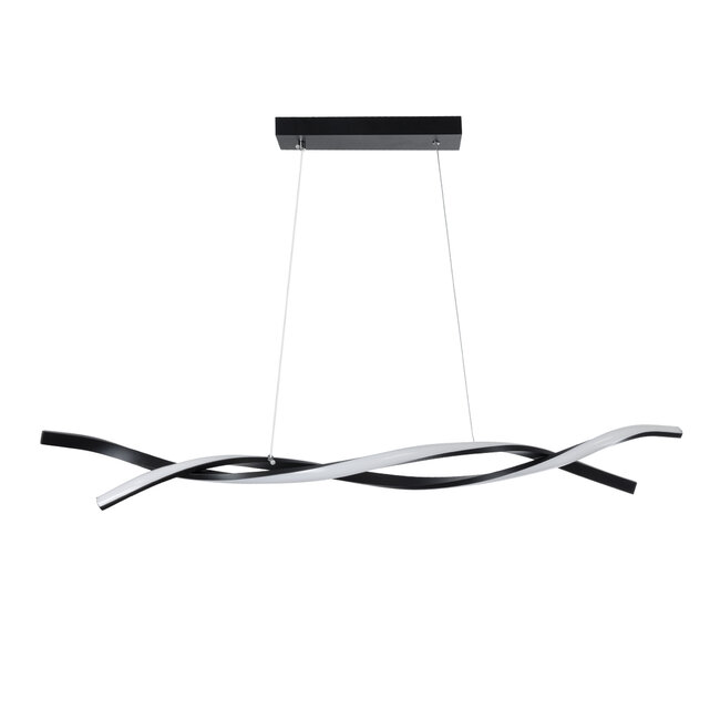 MORALES 61275 Κρεμαστό Φωτιστικό Οροφής Design LED CCT 54W 6048lm 200° AC 220-240V - Εναλλαγή Φωτισμού μέσω Τηλεχειριστηρίου All In One Ψυχρό 6000k+Φυσικό 4500k+Θερμό 2700k Dimmable Μ90 x Π14 x Υ14cm - Μαύρο - 3 Years Warranty - 3